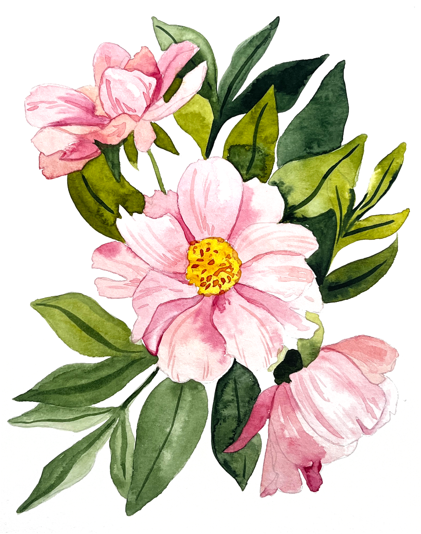 Ready-to-Paint Watercolor Pages: Classic Florals