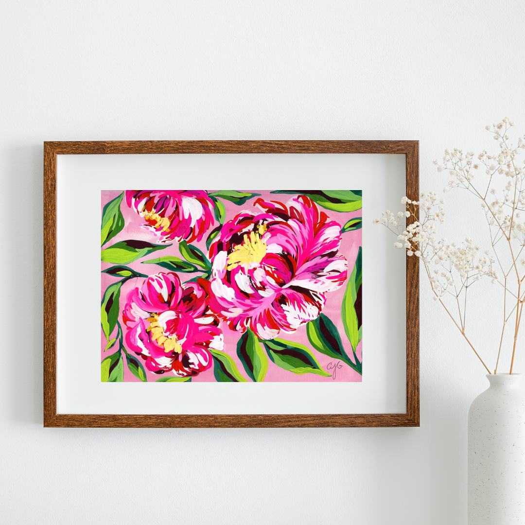 Grand Millennial Pink Peonies No. 1