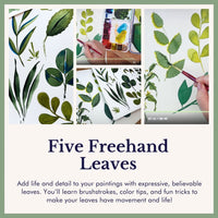 Five Freehand Leaves: Watercolor Tutorial