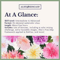 Watercolor Dahlias: Full Floral Watercolor Course
