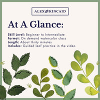 Five Freehand Leaves: Watercolor Tutorial