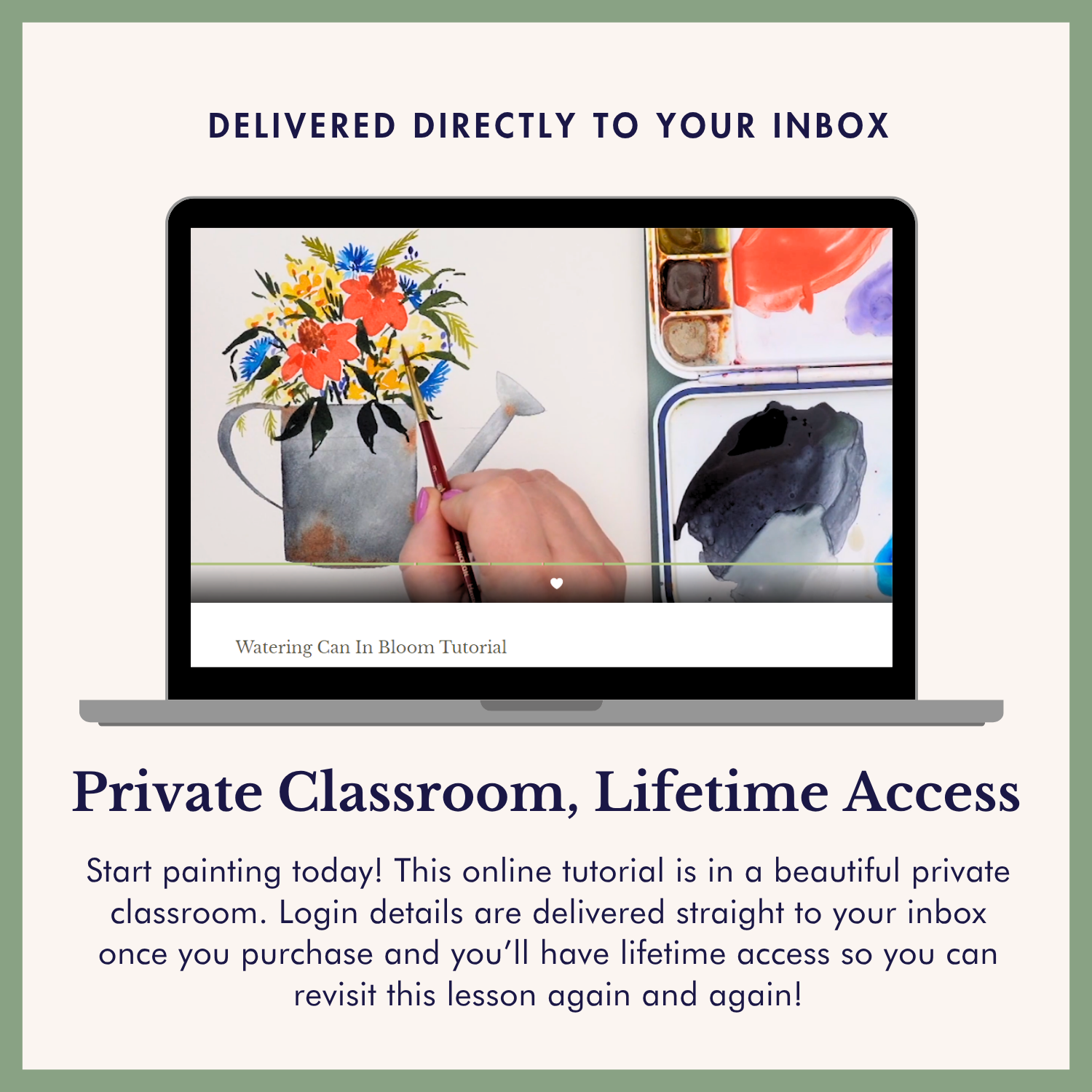 Watering Can in Bloom — Watercolor Class for Beginners