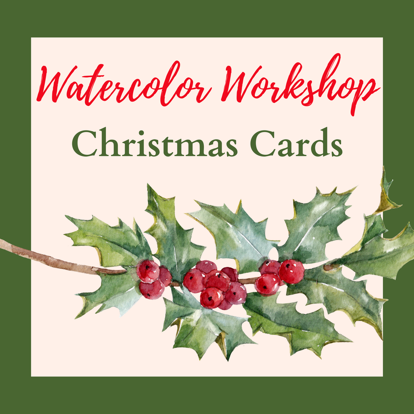 Watercolor Christmas Cards 11/18 Southlake | In-Person Watercolor Class