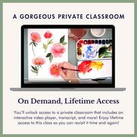 Five Freehand Peonies —  Loose Florals Watercolor Class