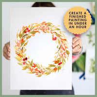 Loose Autumn Wreath — Step-by-Step Watercolor Class