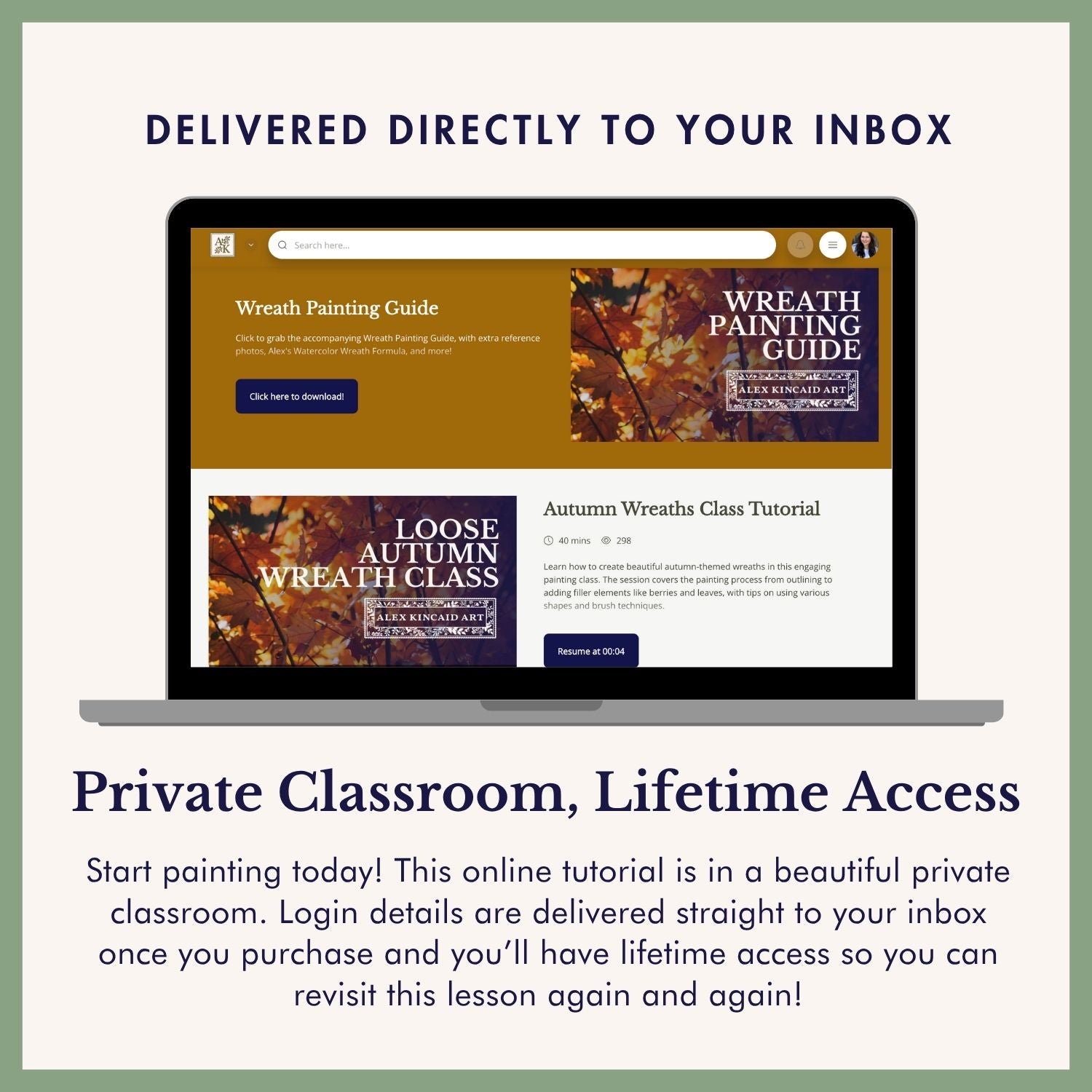 Loose Autumn Wreath — Step-by-Step Watercolor Class