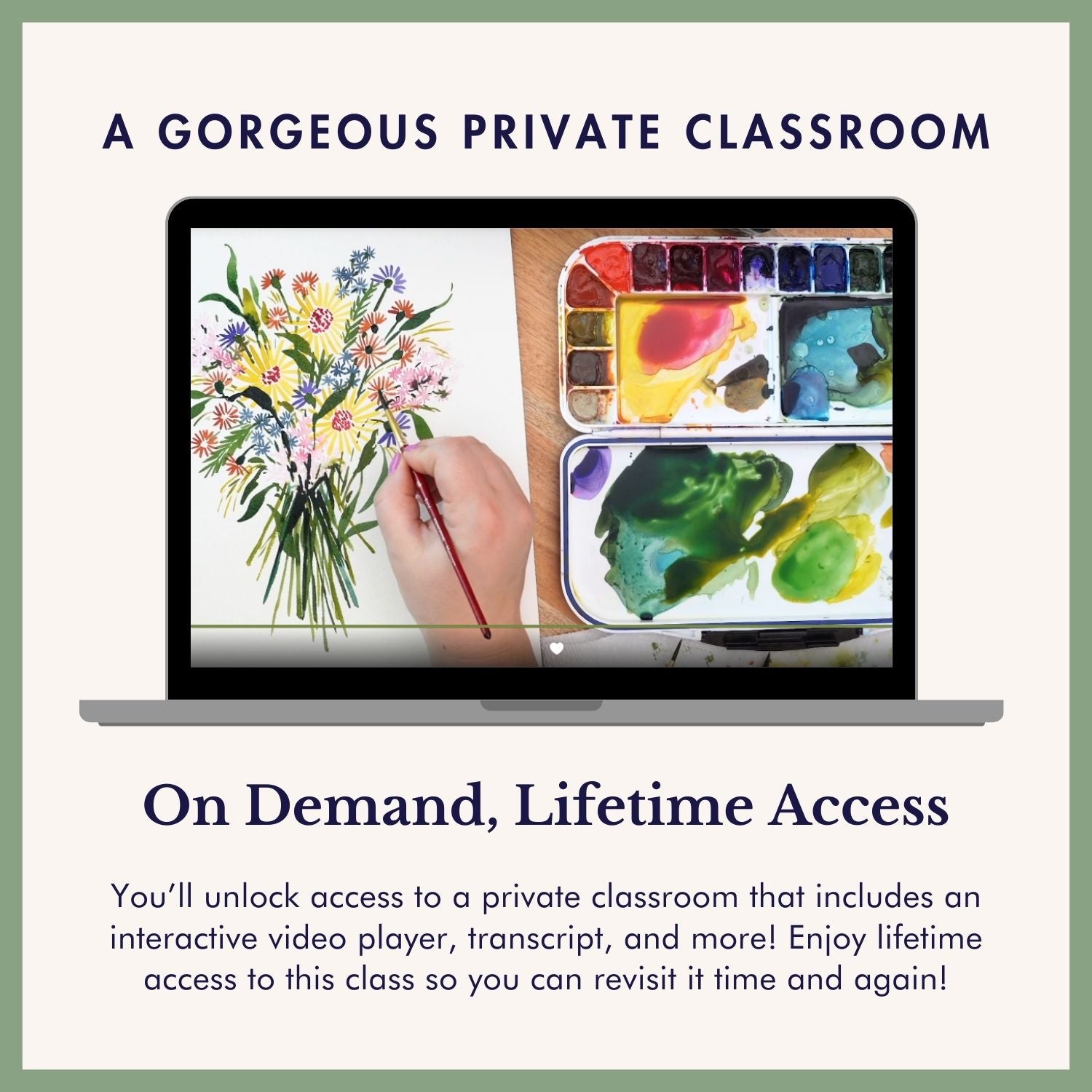 Simple Sunburst Floral Bouquet Project — Watercolor Class