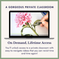 Realistic Peony Masterclass: Intermediate Watercolor Course