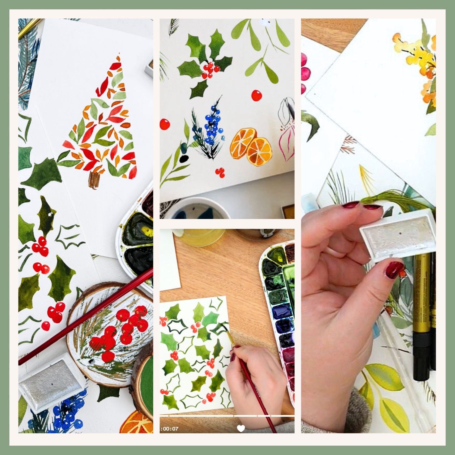 Christmas Cards in Watercolor: Holiday Mini Course