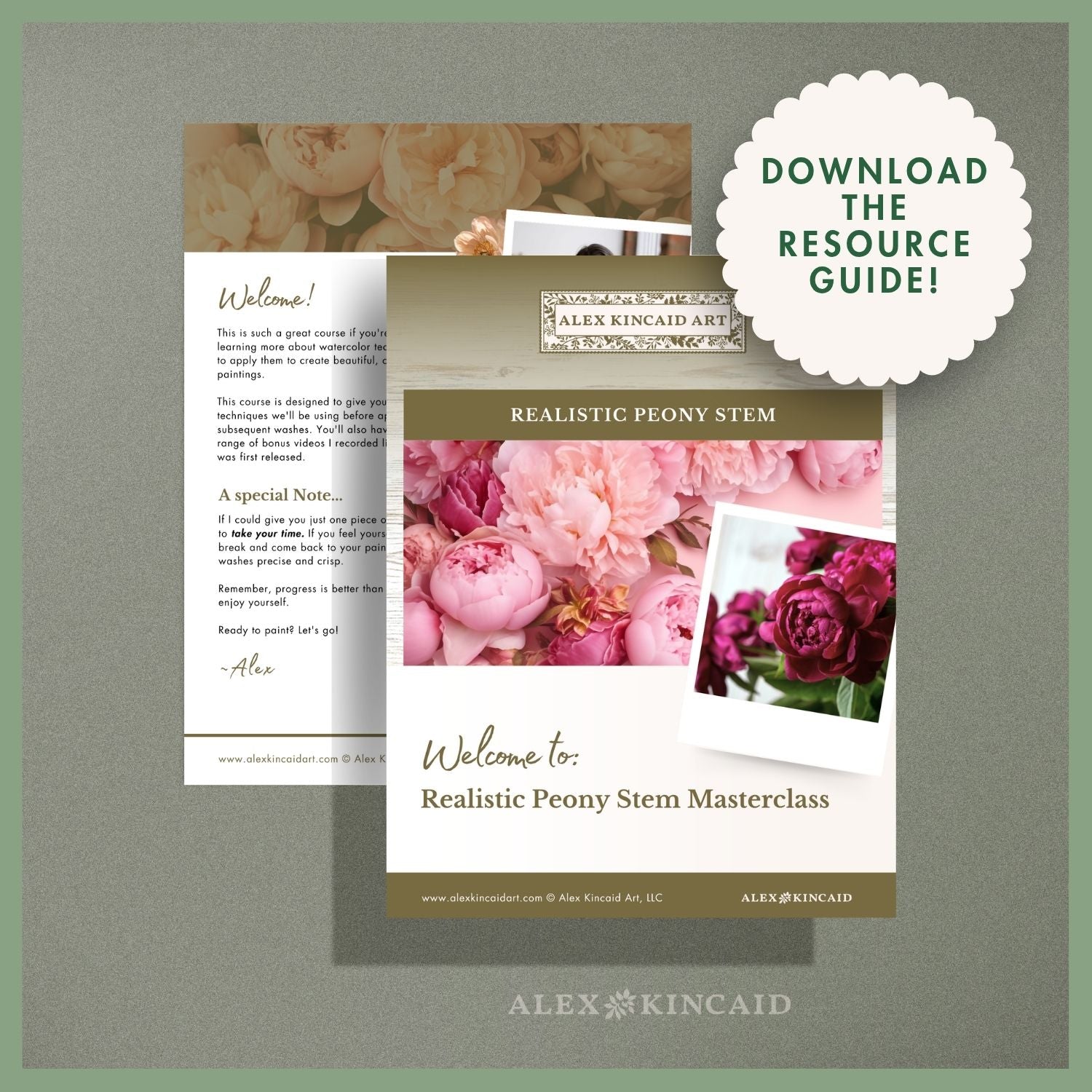 Realistic Peony Masterclass: Intermediate Watercolor Course