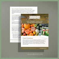 Cozy Creations: Autumn Botanical Watercolor Templates PDF