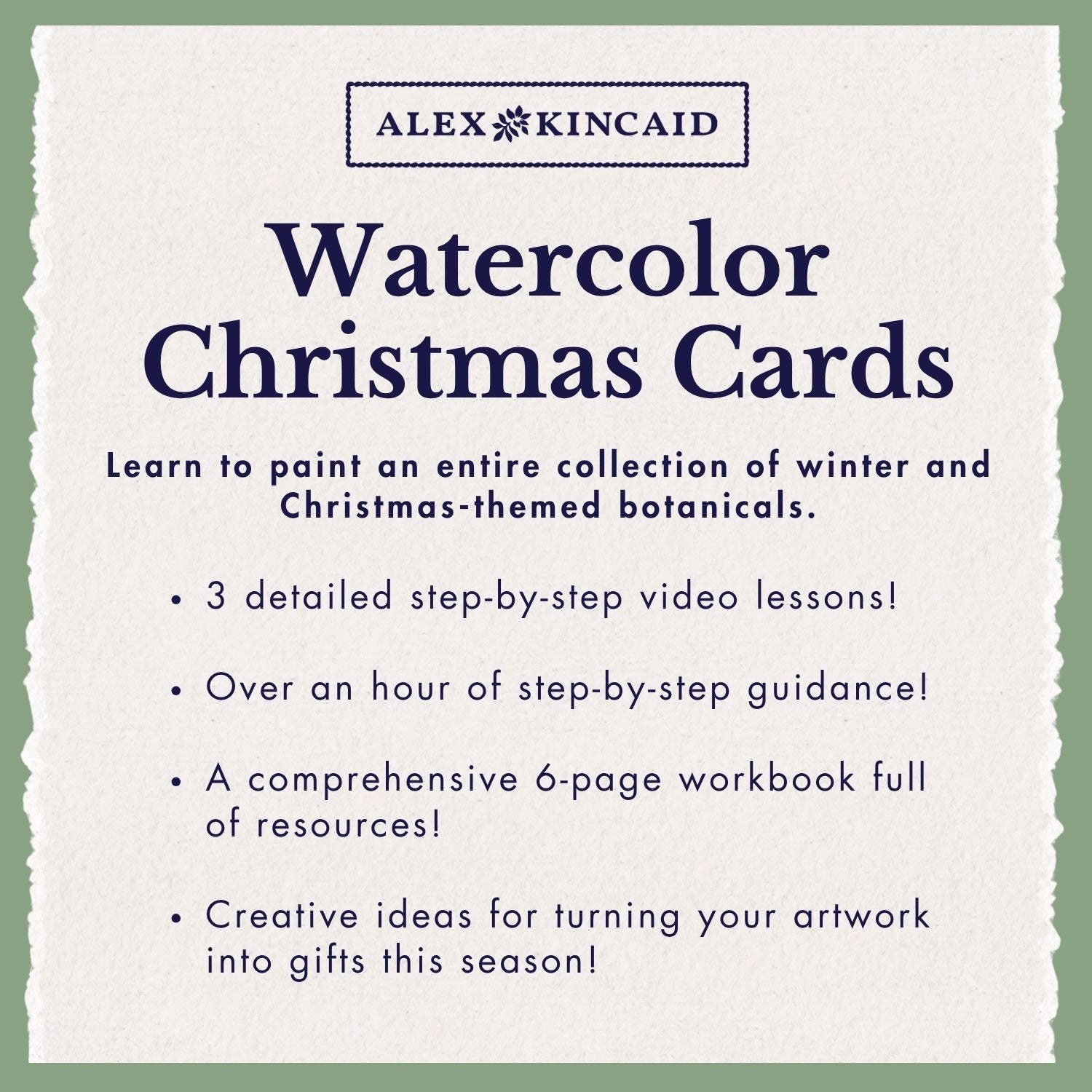 Christmas Cards in Watercolor: Holiday Mini Course