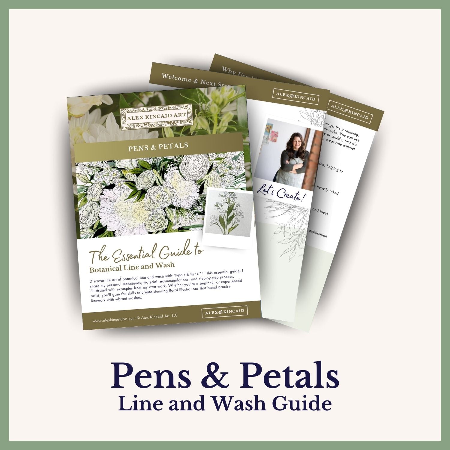 Pens & Petals: Botanical Line & Wash Watercolor Guide PDF