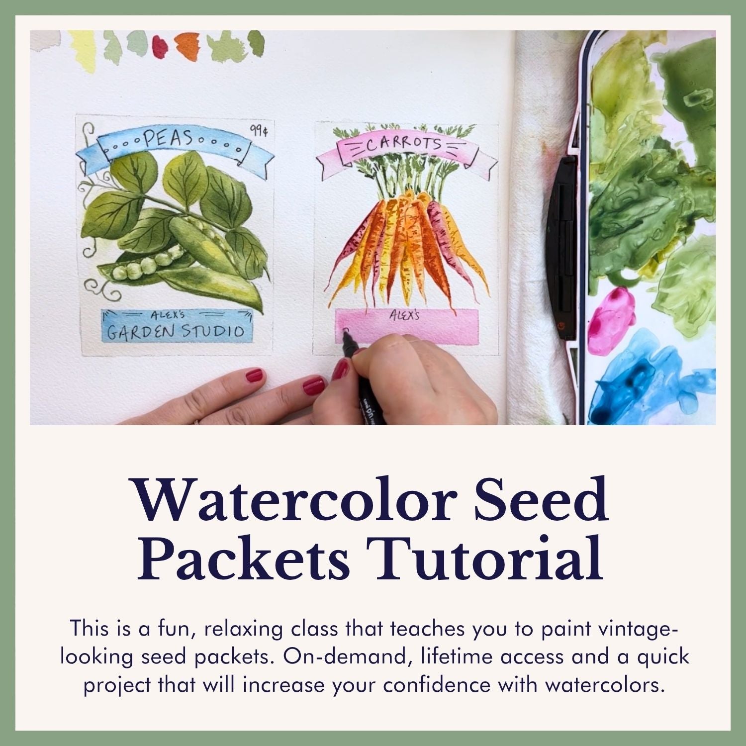 Watercolor Seed Packets — Step-by-Step Tutorial