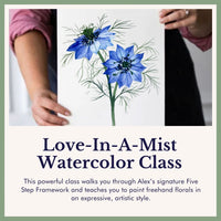Nigella Love-In-A-Mist Watercolor Tutorial — Freehand Florals Class