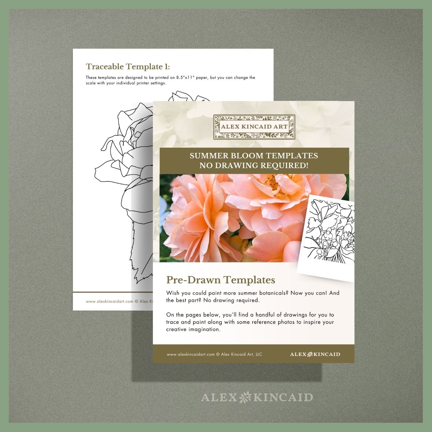 Summer Blooms: Watercolor Traceable Images Pack PDF