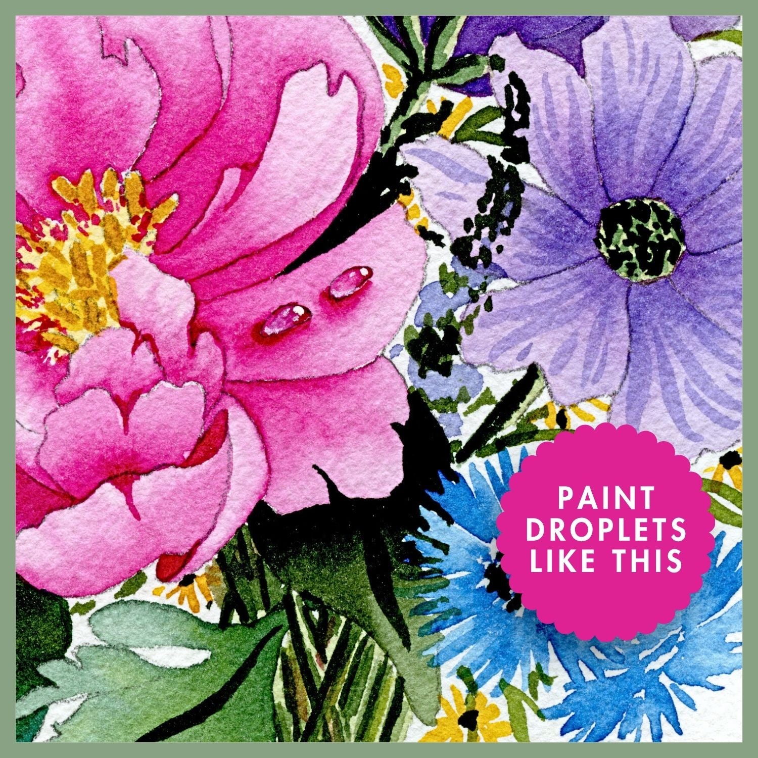 Water Droplet Technique — Watercolor Tutorial