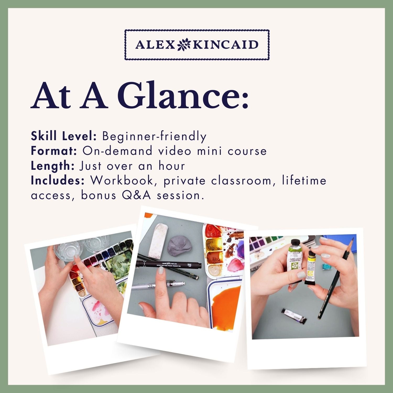 Watercolor 101: Essential Lessons Mini Course