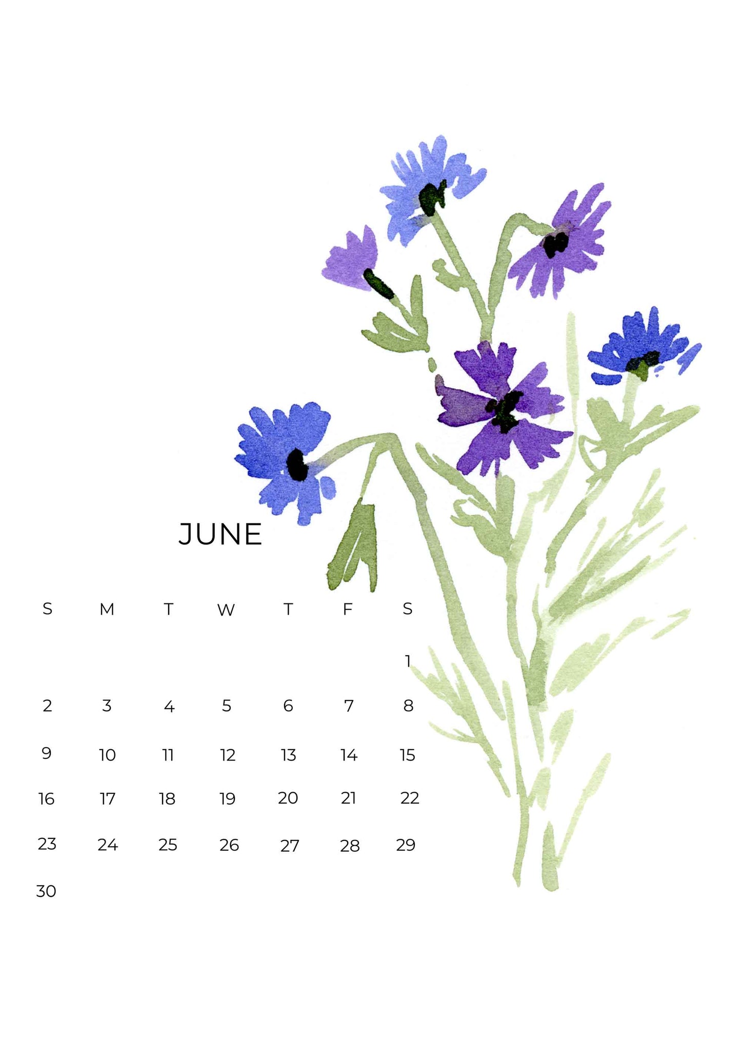 2024 Watercolor Calendar