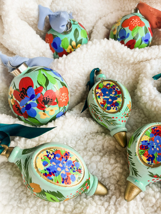 Christmas Candy | Globe 2023 Hand-Painted Christmas Ornaments