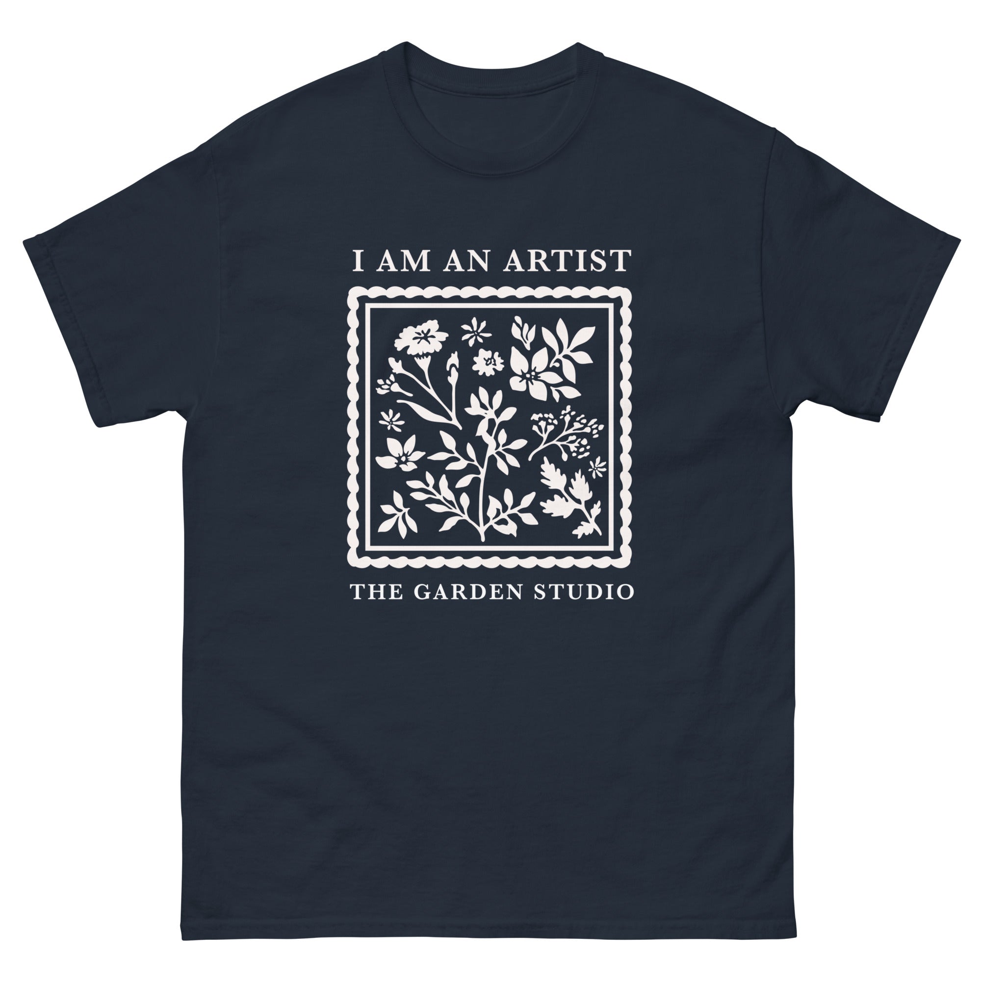 "I Am An Artist" Classic Fit T-Shirt | Navy w/ Cream Design