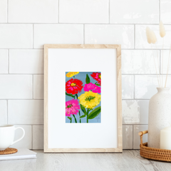 Abstract Zinnias