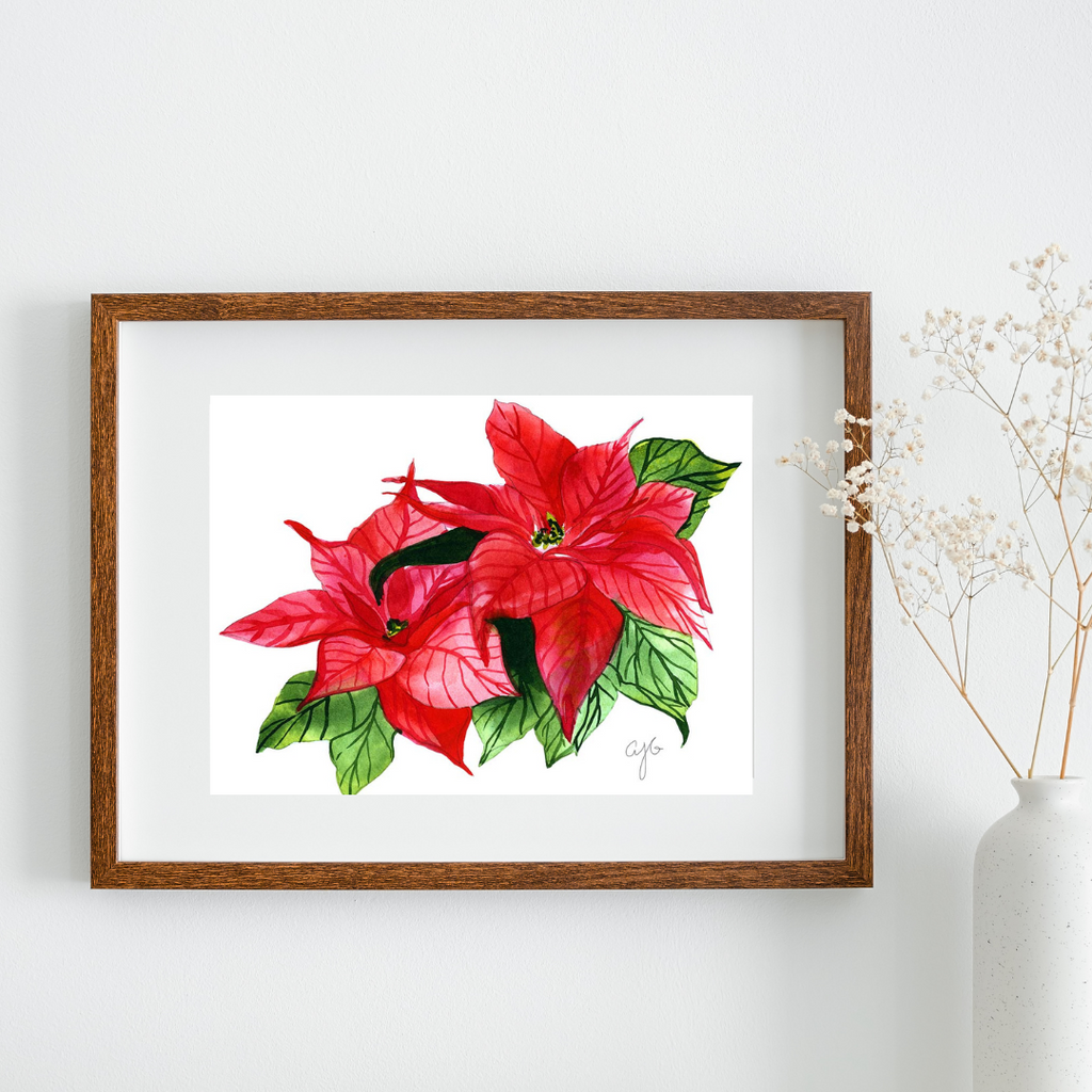 Two Poinsettias_painting copy