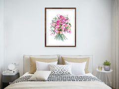 Custom Wedding Bouquet Watercolor Painting