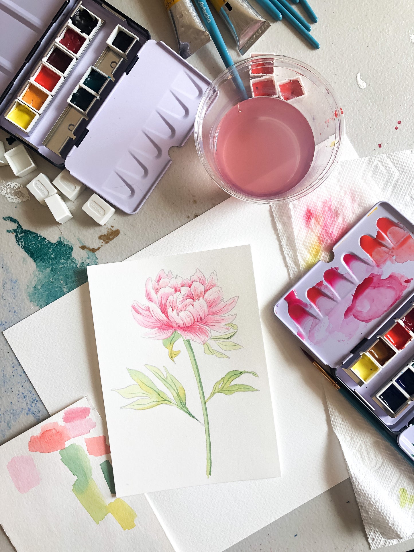 Watercolor Class: Succulent Painting at Cedar Hill Market