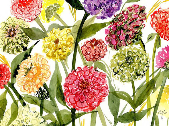 Impressions of Zinnias